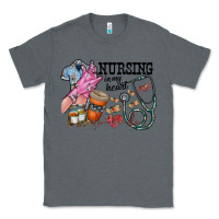 Charcoal Heather nursing in my heart Classic Tee - RacoonDesign