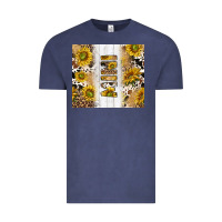 Vintage Denim western mother's day mini with cowhide and sunflowers tumbler tbs Vintage Tee - TumblerDesignByShophia