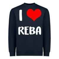 Navy i love reba gift valentine guy heart anniversary 6 t shirt Heavyweight Sweatshirt - lanVoArt