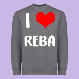 I Love Reba Gift Valentine Guy Heart Anniversary 6 T Shirt Heavyweight Sweatshirt Designed By Lanvoart