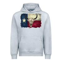 Heather Grey distressed tesas flag Urban Hoodie - BarkalooDesign