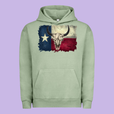 Distressed Tesas Flag Urban Hoodie Designed By Barkaloodesign