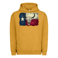 Pigment Peanut Butter distressed tesas flag Urban Hoodie - BarkalooDesign