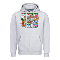Heather Grey grangaran claus Zipper Hoodie - CowhideDigitalArt