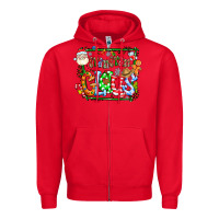 Red grangaran claus Zipper Hoodie - CowhideDigitalArt