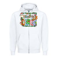 White grangaran claus Zipper Hoodie - CowhideDigitalArt