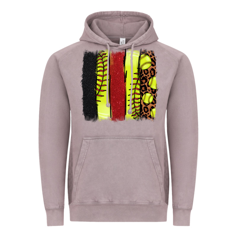 Softball Brushstroke Vintage Hoodie by HowdyJamesFarm | Teevron