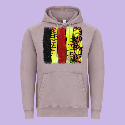 Softball Brushstroke Vintage Hoodie Designed By Howdyjamesfarm