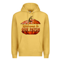 Antique Gold welcome to our patch Premium Hoodie - BundleAndBundleShop