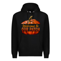 Black welcome to our patch Premium Hoodie - BundleAndBundleShop