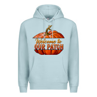 Blue Mist welcome to our patch Premium Hoodie - BundleAndBundleShop