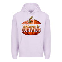 Lilac welcome to our patch Premium Hoodie - BundleAndBundleShop