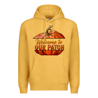 Mustard welcome to our patch Premium Hoodie - BundleAndBundleShop