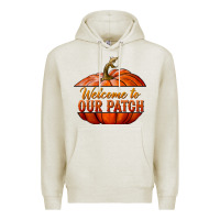 Oatmeal Heather welcome to our patch Premium Hoodie - BundleAndBundleShop