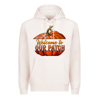 Pale Pink welcome to our patch Premium Hoodie - BundleAndBundleShop