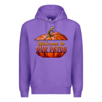 Purple welcome to our patch Premium Hoodie - BundleAndBundleShop