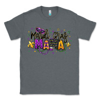 Charcoal Heather mardi gras mama Classic Tee - texasbilliewilder