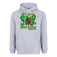 Heather Grey not lucky simply blessed Heavyweight Hoodie - Artiststas