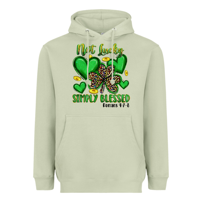 Not Lucky Simply Blessed Heavyweight Hoodie by Artiststas | Teevron