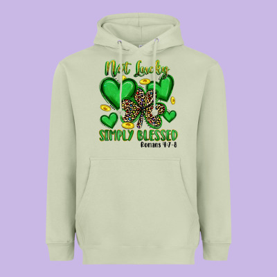 Not Lucky Simply Blessed Heavyweight Hoodie Designed By Artiststas