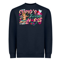 Navy cupid's favorite nurse Heavyweight Sweatshirt - FaDigitalArtStudio