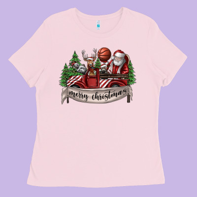 Merry Christmas Ladies Tee Designed By Sublimationcraftshop