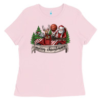 Bubblegum Pink Merry Christmas Ladies Tee - SublimationCraftShop