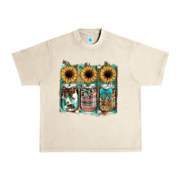 Sandshell mason jar, sunflower Urban Heavy Tee - JahusDesignShop