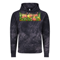 Cloud Black flamingos with sunset Vintage Hoodie - TumblerDesignByShophia