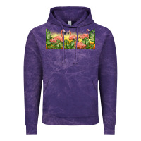 Cloud Purple flamingos with sunset Vintage Hoodie - TumblerDesignByShophia