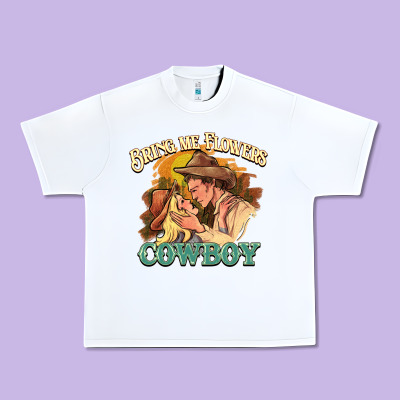 Bring Me Flowers Cowboy Urban Heavy Tee Designed By Howdyjamesfarm