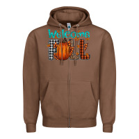 Chestnut Welcome Fall Zipper Hoodie - CowhideDigitalArt
