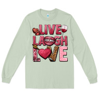 Matcha Live laugh love Valentine's Day Long Sleeve Tee - HowdyJamesFarm