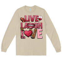 Mushroom Live laugh love Valentine's Day Long Sleeve Tee - HowdyJamesFarm