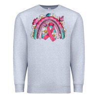 Heather Grey Breast Cancer Rainbow Premium Sweatshirt - Artiststas