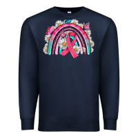 Navy Breast Cancer Rainbow Premium Sweatshirt - Artiststas