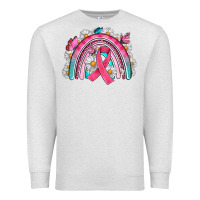 Oatmeal Heather Breast Cancer Rainbow Premium Sweatshirt - Artiststas