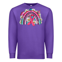 Purple Breast Cancer Rainbow Premium Sweatshirt - Artiststas