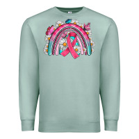 Seafoam Breast Cancer Rainbow Premium Sweatshirt - Artiststas