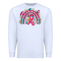 White Breast Cancer Rainbow Premium Sweatshirt - Artiststas
