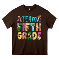 Chocolate Brown team fifth grade Heavy Core Tee - JahusDesignShop