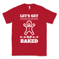 Red Let's Get Baked Smoking Weed Funny Christmas Gift 1 Classic Tee - lanVoArt