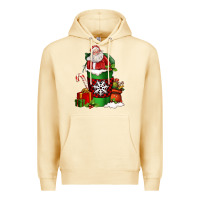 Pina Colada Christmas Santa Claus Coffee Cup Premium Hoodie - FaDigitalArtStudio