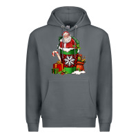 Rock Christmas Santa Claus Coffee Cup Premium Hoodie - FaDigitalArtStudio