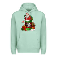 Seafoam Christmas Santa Claus Coffee Cup Premium Hoodie - FaDigitalArtStudio