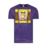 Cloud Purple raising ballers with baseball and softball leopard tumbler tbs Vintage Tee - TumblerDesignByShophia