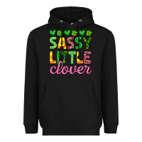 Black sassy little clover st patrick s day Heavyweight Hoodie - Artiststas