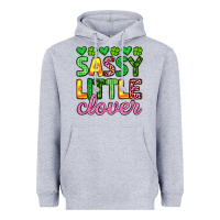 Heather Grey sassy little clover st patrick s day Heavyweight Hoodie - Artiststas