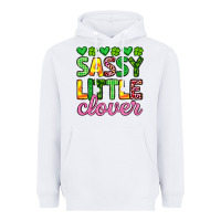 White sassy little clover st patrick s day Heavyweight Hoodie - Artiststas