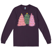 Plum christmas trees Long Sleeve Tee - CowGirlArtShop